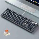 LANGTU LT104 Mechanical Keyboard Backlight Display Flexible DIY Keyboard, Style: Wired Single Mode Gold Axis (Gray Deep) - 1