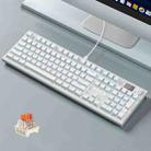 LANGTU LT104 Mechanical Keyboard Backlight Display Flexible DIY Keyboard, Style: Wired Single Mode Gold Axis (White) - 1