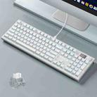 LANGTU LT104 Mechanical Keyboard Backlight Display Flexible DIY Keyboard, Style: Wired Single Mode Silver Gray Axis (White) - 1