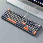 LANGTU LT104 Mechanical Keyboard Backlight Display Flexible DIY Keyboard, Style: Wired Color Screen RGB (Deep Gray)  - 1