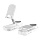 2-in-1 Desktop Bluetooth Speaker Stand Mobile Phone Tablet Holder(White) - 1