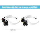 Headband Magnifying Glasses with Cold and Warm Light Source Interchangeable Combine 21 Different Multiples - 4