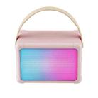 Portable RGB Lighting Effect Bluetooth Speaker Home Mini Karaoke Audio, Style: Speaker(Pink) - 1