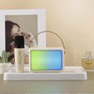 Portable RGB Lighting Effect Bluetooth Speaker Home Mini Karaoke Audio, Style: Single Microphone+Speaker(Beige) - 1