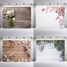 1.25x0.8m Wood Grain Flower Branch Props 3D Simulation Photography Background Cloth, Style: C-2319 - 2
