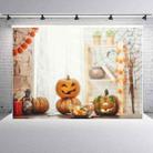 1.25x0.8m Holiday Party Photography Background Halloween Decoration Hanging Cloth, Style: WS-187 - 1