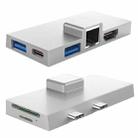 For Surface Pro 8 / 9 / X Dual Type-C Computer Expansion Hub 7 In 1 Docking Station - 1