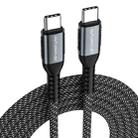 For Type-C Interface Devices AhaStyle Nylon Braided Dual Charging Cable, Power: 60W - 1