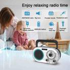 FM/AM/SW Multi-band Radio Rechargeable Music Player with Flashlight(Silver) - 4