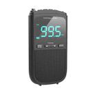 Pocket AM FM Digital Dispaly Radio With Stereo Earphone Jack, Alarm Clock,Weather Warning(Dark Gray) - 1