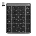 KN-980 28 Keys Portable Wireless Digital Quiet Keypad Computer External Digital Password Keypad(Gray) - 1