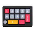 MKESPN 13 Keys RGB Multi-Function Macro Programming Mechanical Keypad Wired With Knob Keyboard(Black) - 1