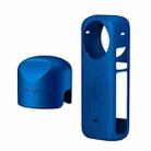 For Insta360 X3 AMagisn Body Silicone Protective Cover, Style: Body+Lens Case (Blue) - 1