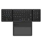 Leather Wireless Bluetooth Keyboard With Touch-Pad Multi-System External Portable Universal Keypad - 1