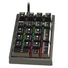 198I K21 Wired Mechanical Dightal Keyboard Multifunction Button RGB Backlight Office Keypad(Black) - 3