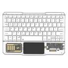 KB-333 RGB Backlit Wireless Bluetooth Keyboard Cell Phone Tablet Laptop Compatible Keypad(White) - 1