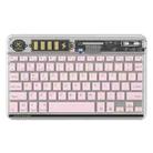 Transparent Lighting Bluetooth Keyboard 10 Inch Wireless Silent Keypad(Pink) - 1