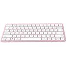 B087 2.4G Portable 78 Keys Dual Mode Wireless Bluetooth Keyboard And Mouse, Style: Keyboard Pink - 1