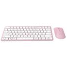 B087 2.4G Portable 78 Keys Dual Mode Wireless Bluetooth Keyboard And Mouse, Style: Keyboard Mouse Set Pink - 1