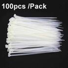 100pcs /Pack 8x400mm National Standard 7.6mm Wide Self-Locking Nylon Cable Ties Plastic Bundle Cable Ties(White) - 1