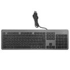 B035 104 Keys Wired Computer Keyboard Lightweight Universal Keypad(Grey) - 1