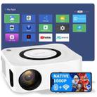 Home HD Projector 1080P Bluetooth WIFI Mobile Phone Smart Projector, Specification: US Plug(2+16G) - 1