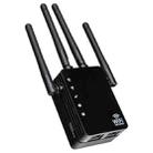 5G/2.4G 1200Mbps WiFi Range Extender WiFi Repeater With 2 Ethernet Ports US Plug Black - 1