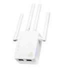 5G/2.4G 1200Mbps WiFi Range Extender WiFi Repeater With 2 Ethernet Ports US Plug White - 1