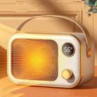 1200W Electric Heater Winter Hand Warmer with Screen Display,EU Plug(White) - 1