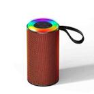 Wireless Bluetooth Speaker with RGB Light Portable Waterproof Small Audio(Orange Red) - 1