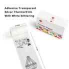3rolls /Pack Phomemo For M02 / M02S / M02Pro 53mm Anti-Dry Glue Thermal Labels(White Glitter Full Transparent Black Letter) - 3