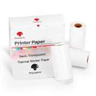 3rolls /Pack Phomemo 50mm Translucent Bottom Black Words Self-adhesive Printer Sensitive Label Printing Paper For M02 / M02S / M02Pro / M03 - 1