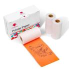 3rolls /Pack Phomemo For M02 / M02S / M02Pro 53mm Self-adhesive Black Letter Printer Thermal Labels on Purple / Rose Red / Orange Bottom - 2