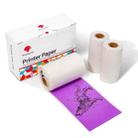3rolls /Pack Phomemo For M02 / M02S / M02Pro 53mm Self-adhesive Black Letter Printer Thermal Labels on Purple / Rose Red / Orange Bottom - 4