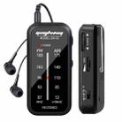 SH-05 Mini Listening Test Special Pin-Type FM/AM Two-Band Radio With Back Clip(Black) - 1