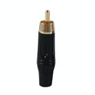 Pure Copper Soldered RCA Male Audio/Video Plug Assembled With AV Lotus Connector(Black) - 1