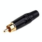 Pure Copper Soldered RCA Male Audio/Video Plug Assembled With AV Lotus Connector(Black) - 2