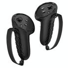 For Meta Quest 3 Controller Silicone Anti-Slip Protective Cover VR Accessories(Black) - 1