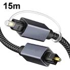 15m Digital Optical Audio Output/Input Cable Compatible With SPDIF5.1/7.1 OD5.0MM(Gray) - 1