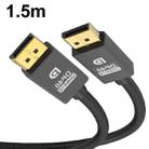 1.5m DP Cable 8K Computer Monitor Connection Cable 30AWG OD6.3MM With Nylon Mesh(Black Version 2.1) - 1