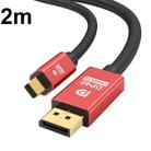 2m Version 2.1 Mini DP To DP Cable Monitor Computer Video Adapter Cable 30AWG OD6.3MM - 1