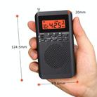 QL-218 Portable FM/AM Two-Band Alarm Clock Digital Display Radio, Style: JPN Version(Black) - 3