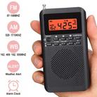 QL-218 Portable FM/AM Two-Band Alarm Clock Digital Display Radio, Style: US Version(Black) - 4