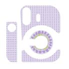 For Polaroid Mini 12 Body Camera Small Round Point Sunflower Sticker, Color: Purple - 1