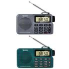 QL-221 Multifunctional Portable Bluetooth Plug-In Card Two-Band FM/AM Recording Radio, Style: US Version(Grey) - 2