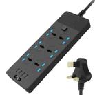 TB-T12 3000W 2m 4-USB Ports + 6-Jacks Multifunctional Flame-Retardant Socket With Switch(UK Plug) - 1