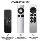 For Apple TV HD / 4K+AirTag AhaStyle PT157 Remote Control Tracker 2 In 1 Silicone Protective Cover(Black) - 4