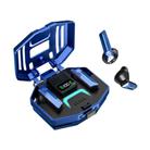 Wireless Digital Display Bluetooth Earphones Mechanical Metallic Feeling Pop Cover Gaming Sports Earphone(Blue) - 1