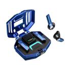 Wireless Digital Display Bluetooth Earphones Mechanical Metallic Feeling Pop Cover Gaming Sports Earphone(Blue) - 1