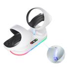 For PS VR2 Controller iplay Colorful Light Charging Base Magnetic Charging Dock(White) - 1